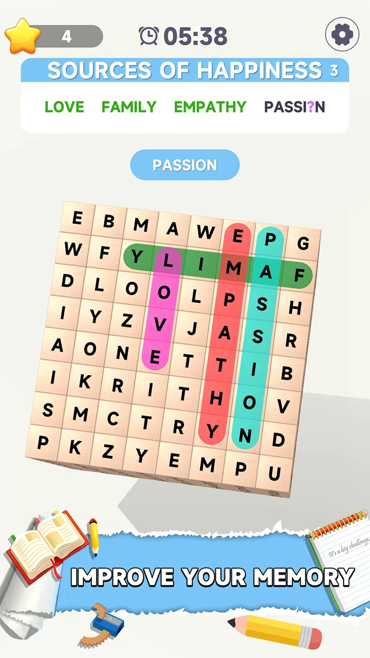 Word Search 3D Classic Puzzle | Indus Appstore | Screenshot