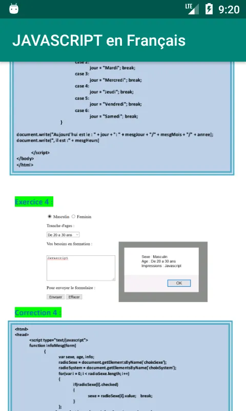 Javascript (Cours + Exercices  | Indus Appstore | Screenshot