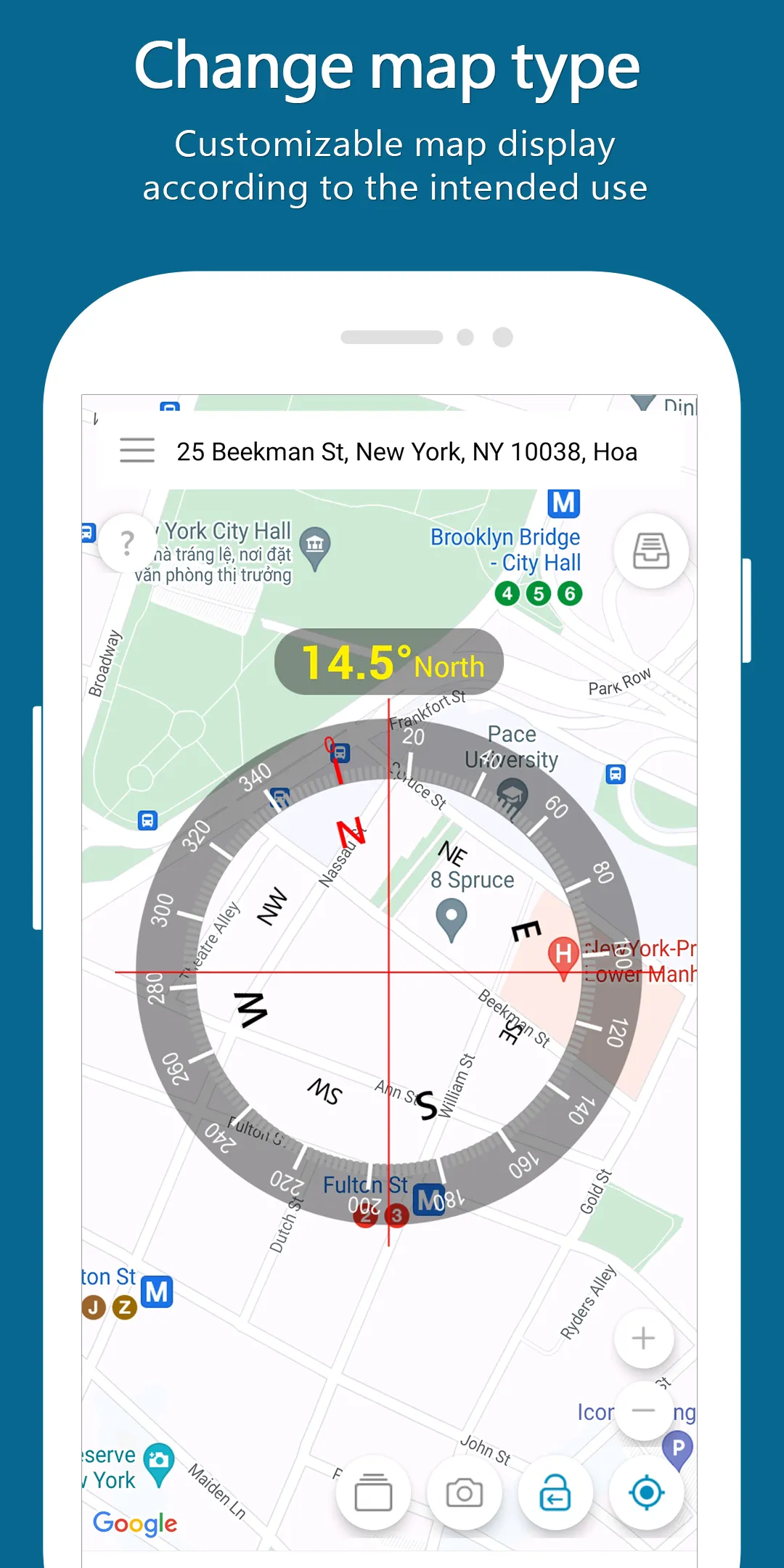 Digital Compass Map 360 | Indus Appstore | Screenshot