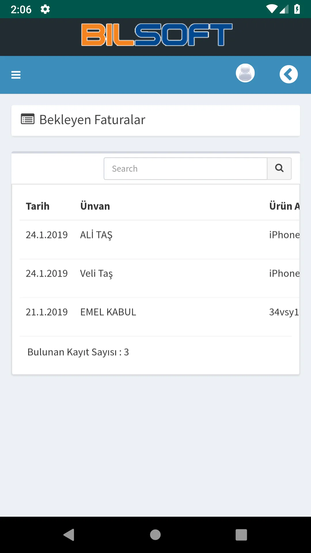 Bilsoft Teknik Servis Programı | Indus Appstore | Screenshot