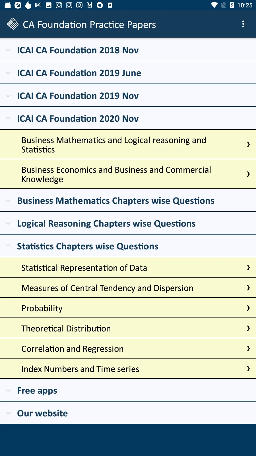 CA Foundation Practice Tests | Indus Appstore | Screenshot