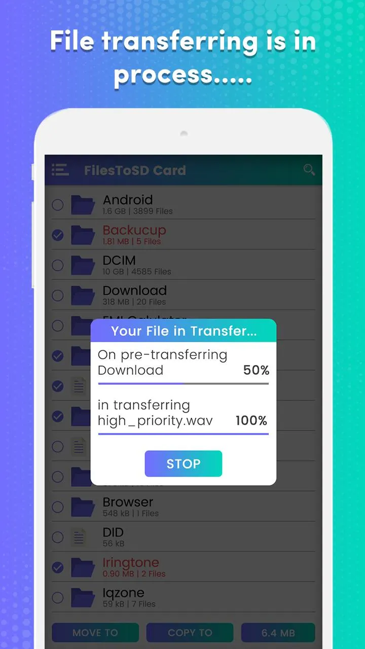 Transfer phone to SD Card – Fi | Indus Appstore | Screenshot