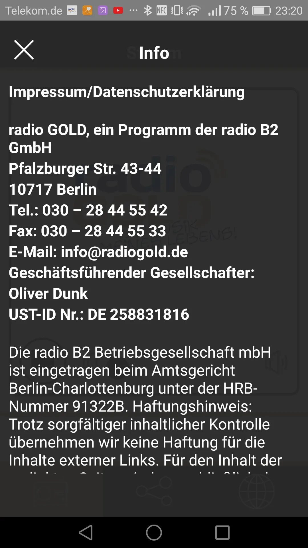 radio GOLD | Indus Appstore | Screenshot