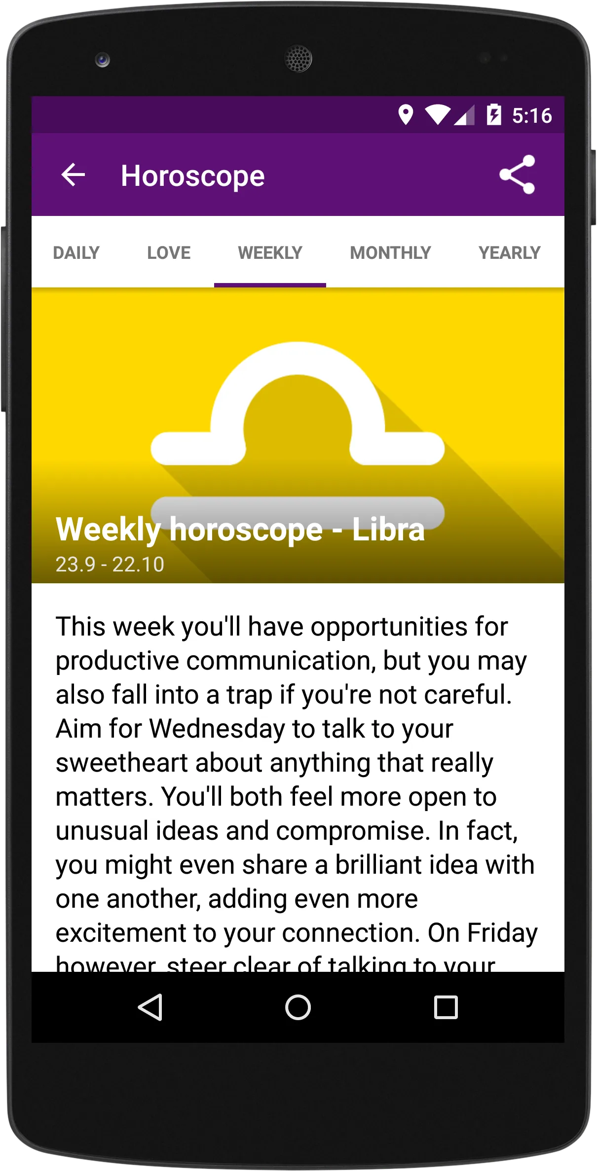 Horoscope | Indus Appstore | Screenshot