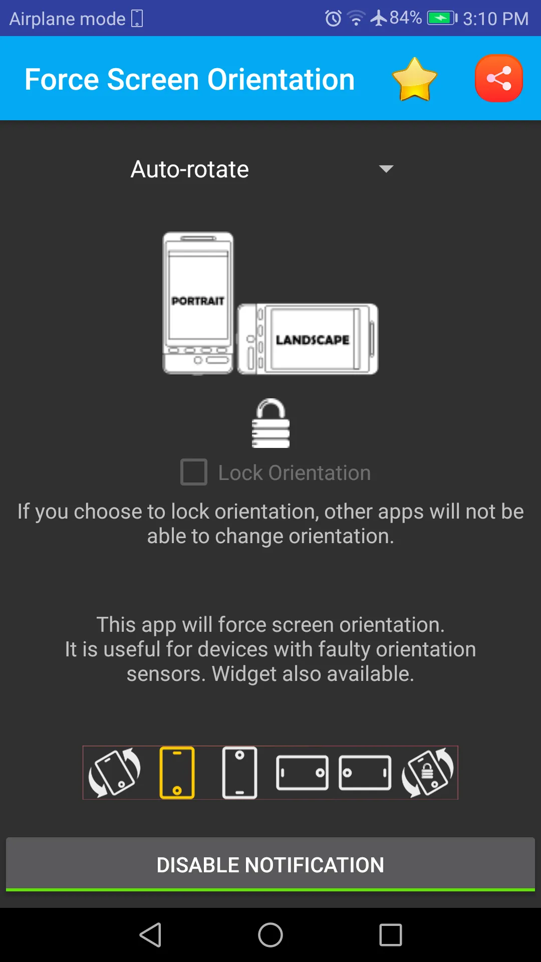 Force Screen Orientation | Indus Appstore | Screenshot