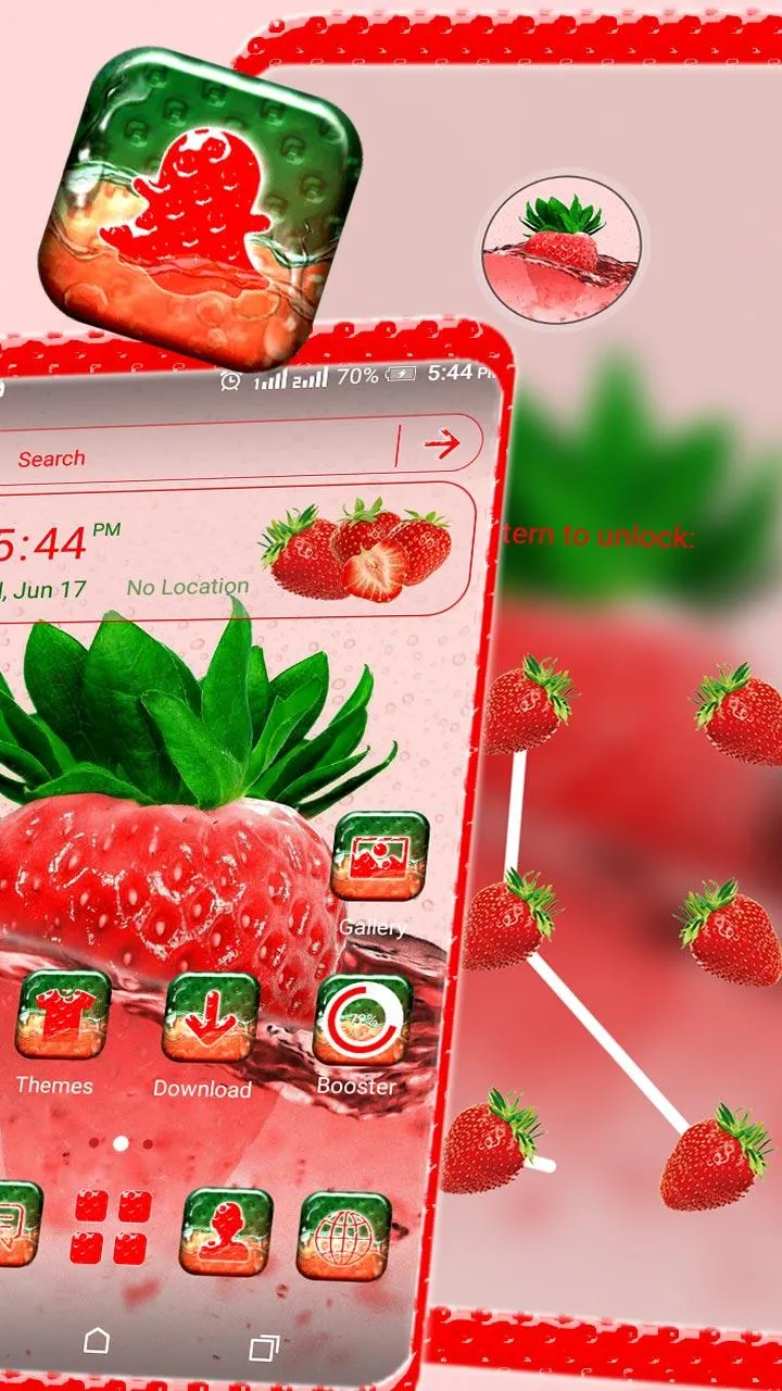 Juicy Strawberry Theme | Indus Appstore | Screenshot