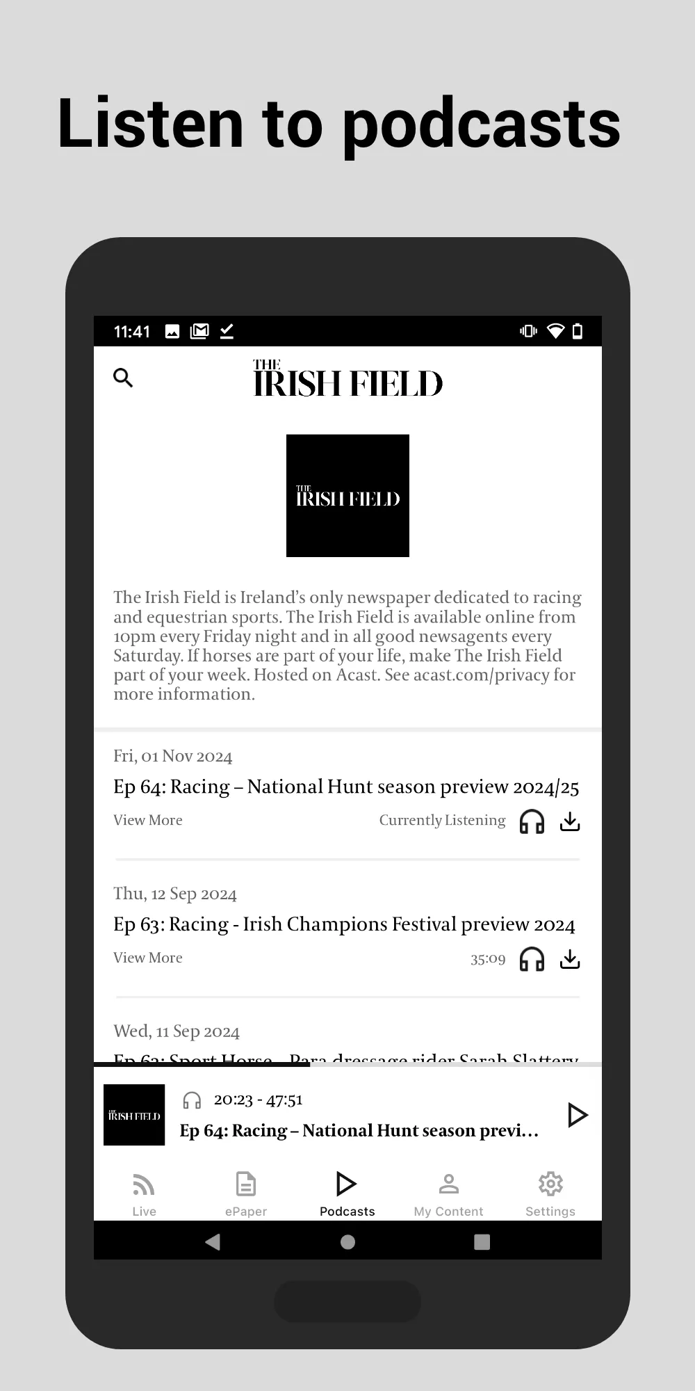 The Irish Field Live | Indus Appstore | Screenshot