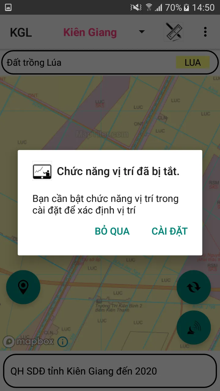 QH sử dụng đất Kiên Giang | Indus Appstore | Screenshot