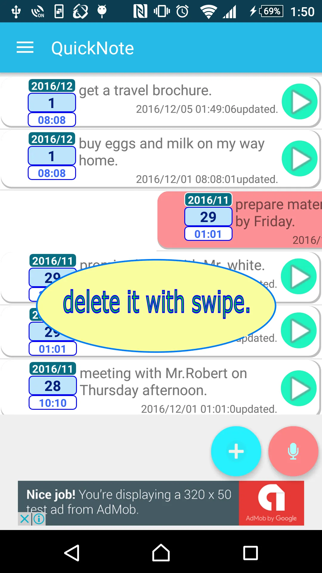 Quick Note - speech input | Indus Appstore | Screenshot