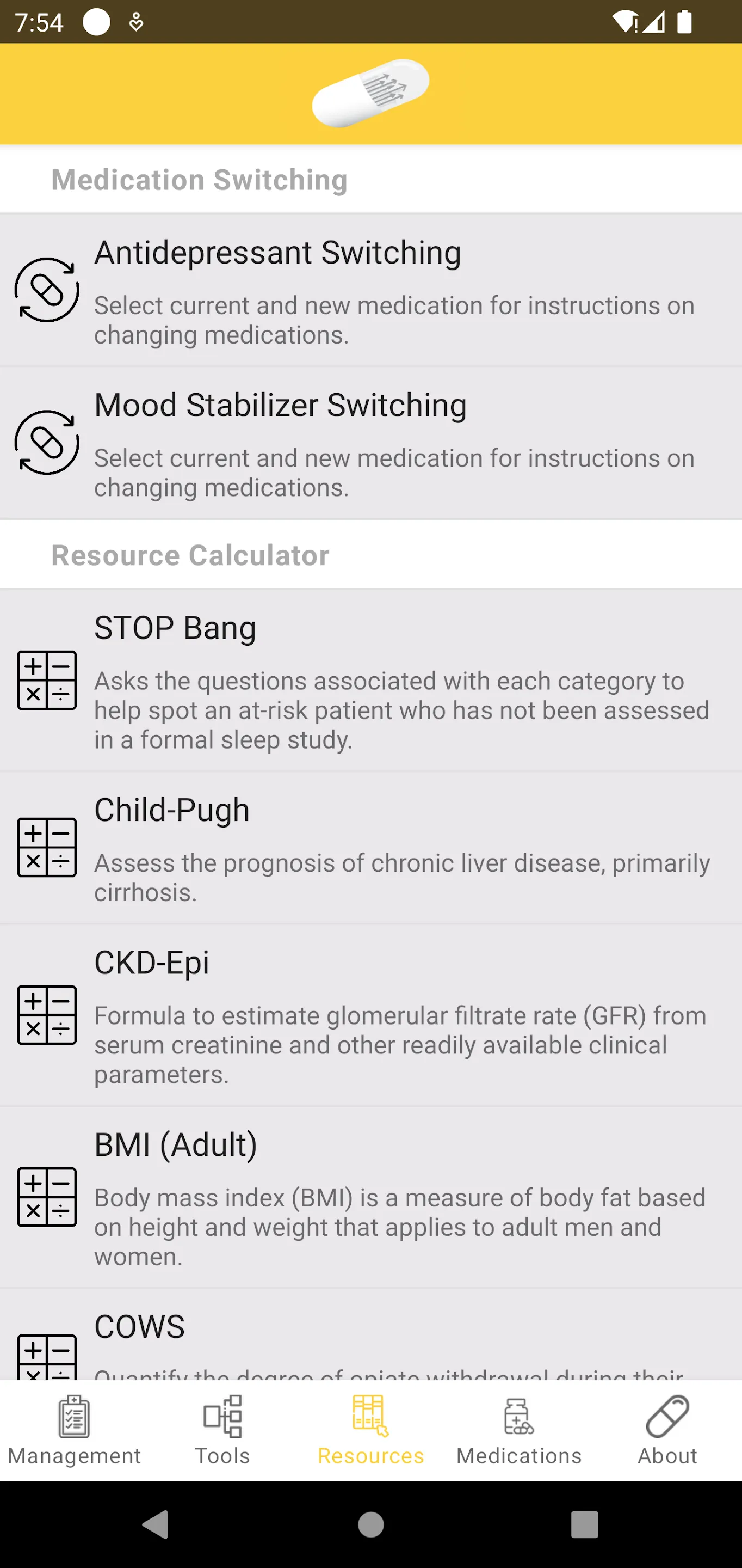 Waco Guide- Psychopharmacology | Indus Appstore | Screenshot