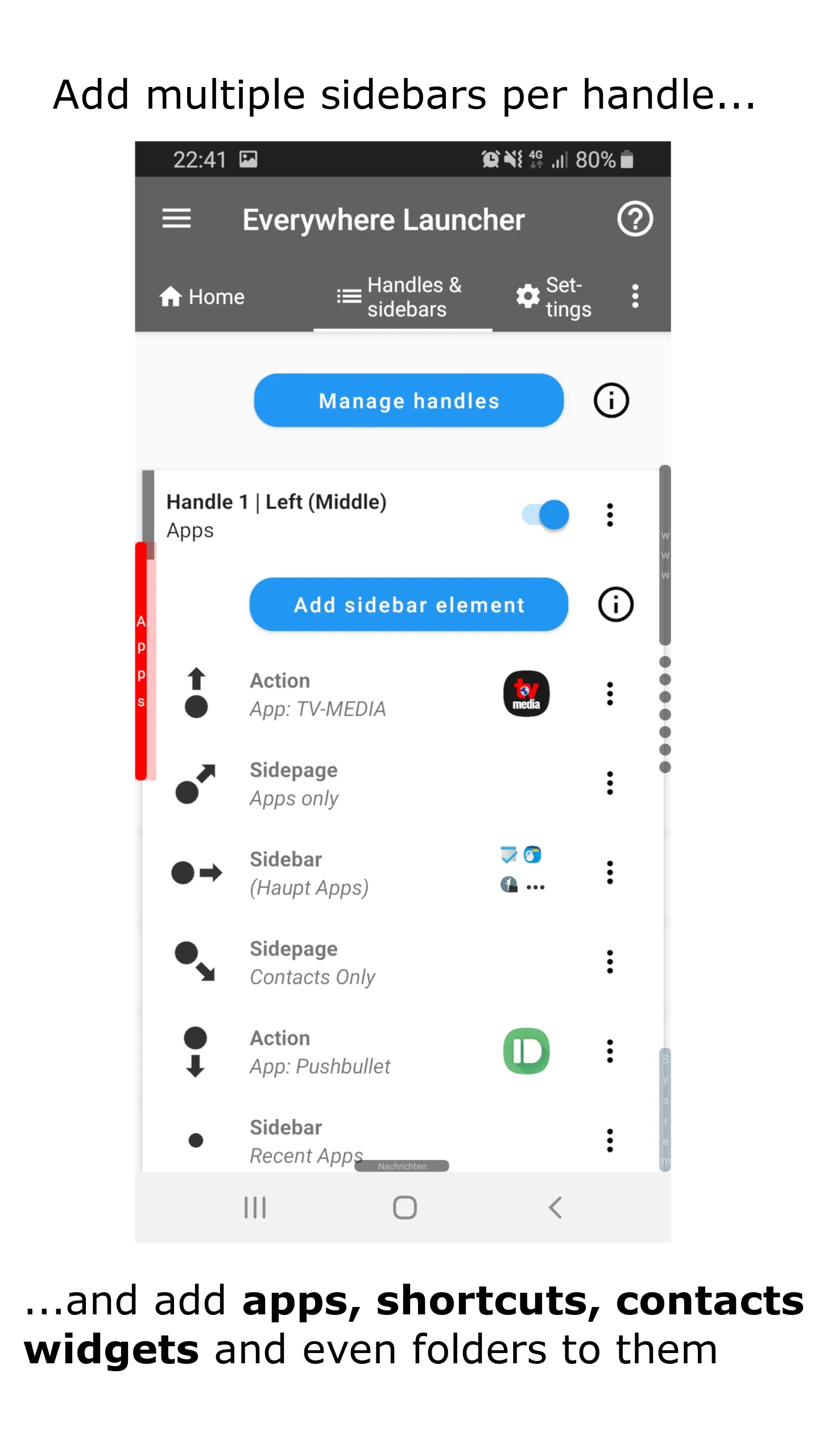 Everywhere Launcher - Sidebar  | Indus Appstore | Screenshot