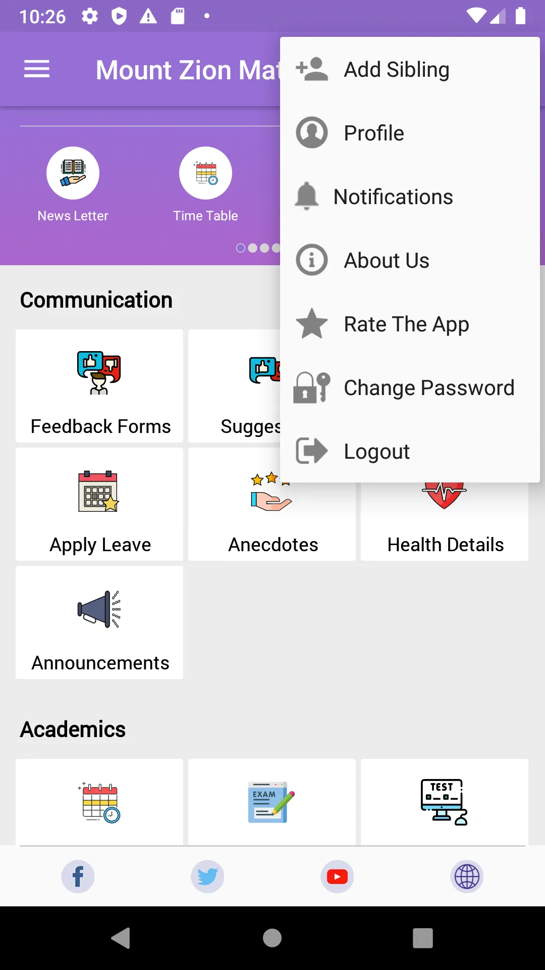 Mount Zion Schools Parent Port | Indus Appstore | Screenshot