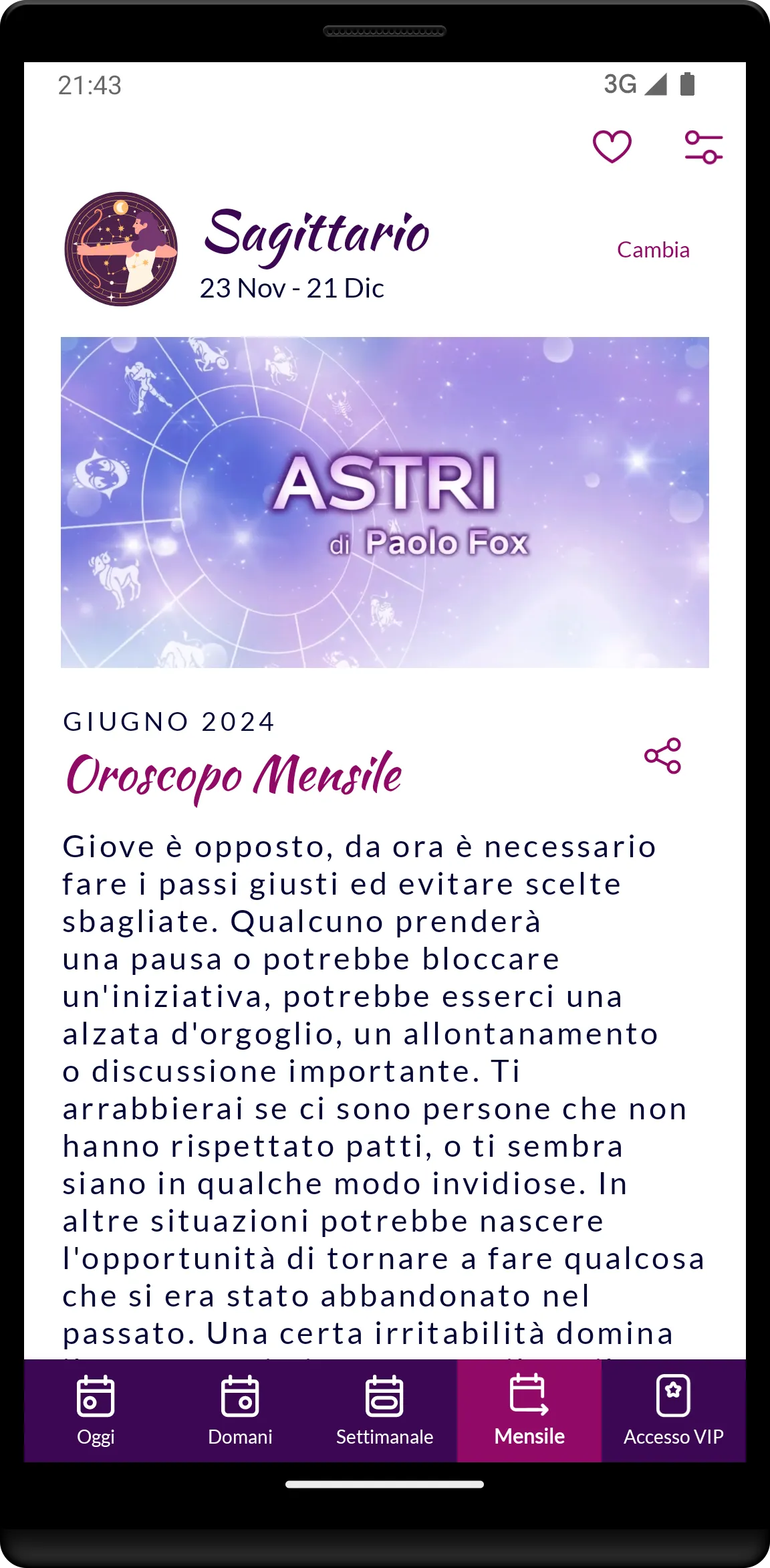 Astri di Paolo Fox - Oroscopo | Indus Appstore | Screenshot