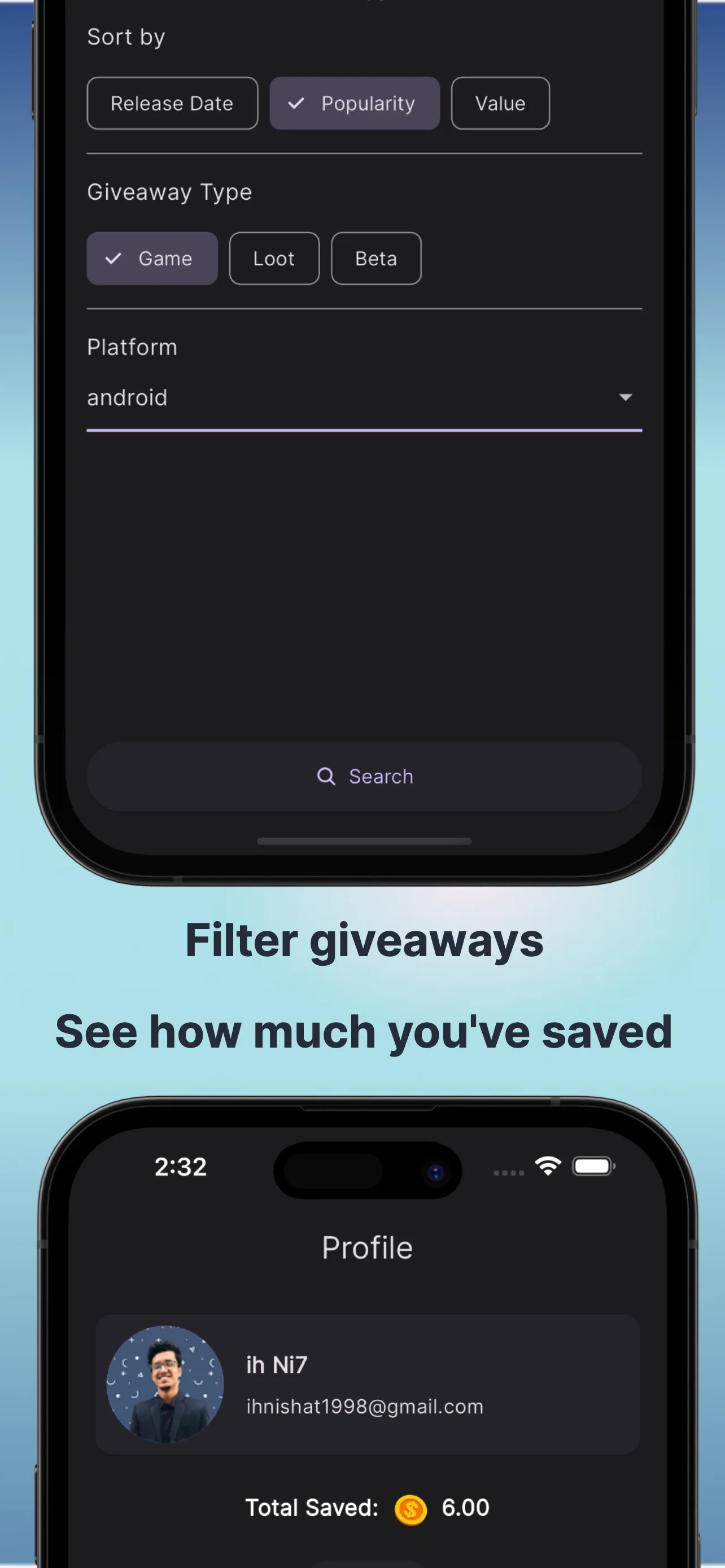 GG: Game Giveaways Notifier | Indus Appstore | Screenshot