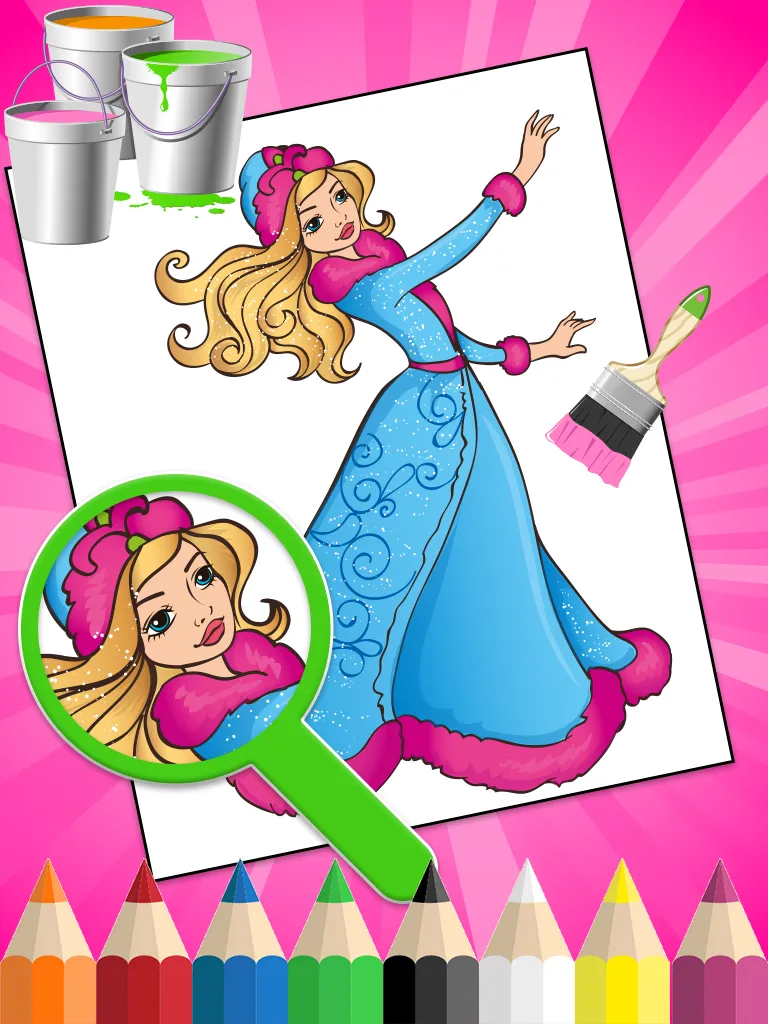 Princess Coloring Book 3 | Indus Appstore | Screenshot