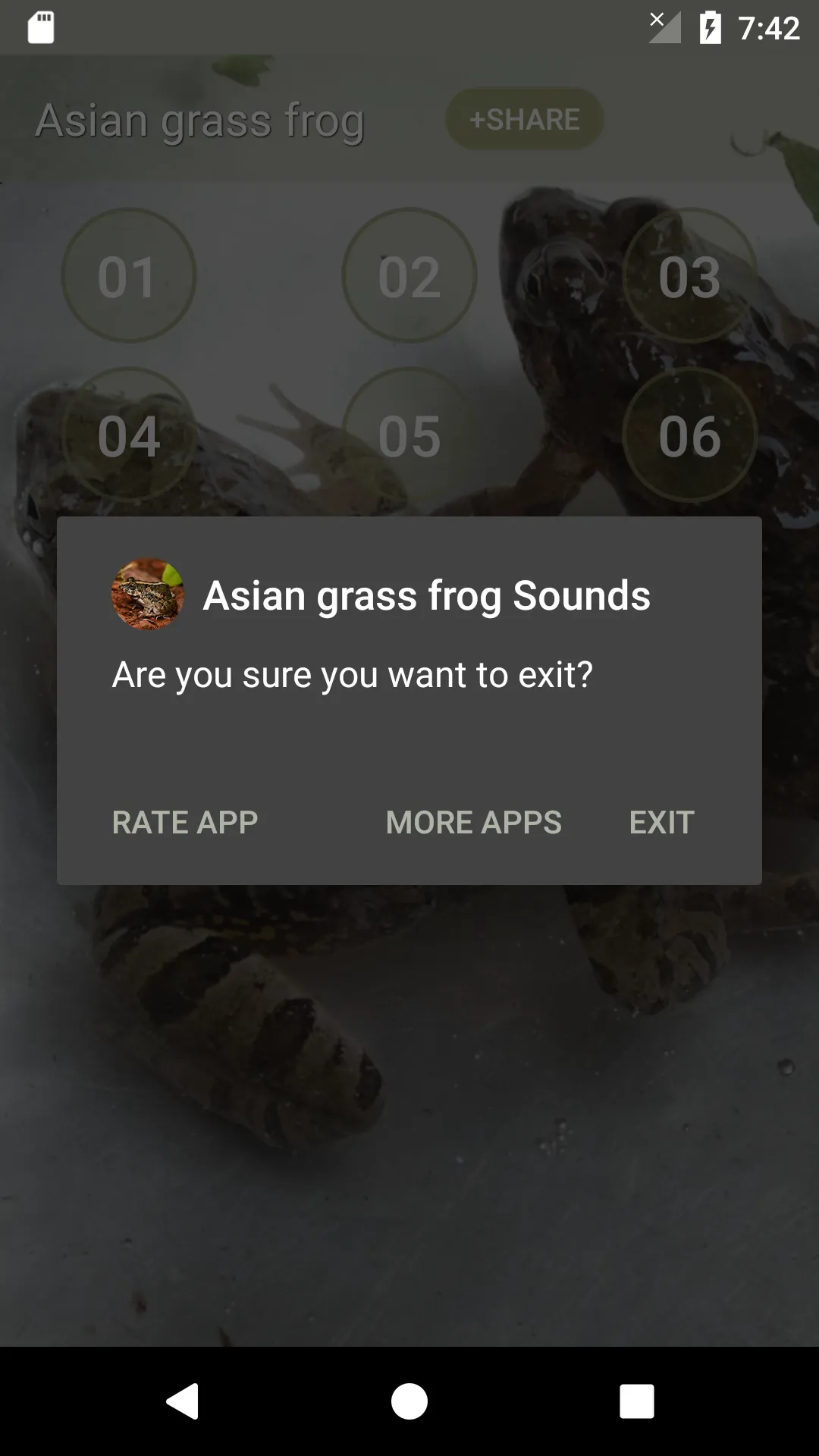 Asian grass frog Sounds | Indus Appstore | Screenshot