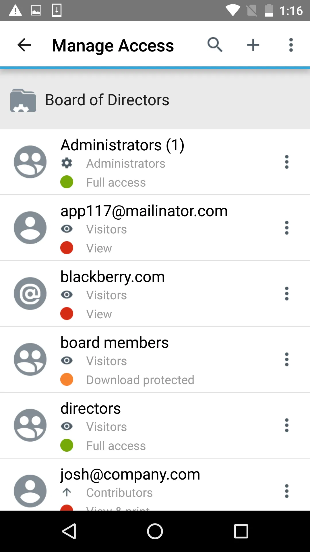 BlackBerry Workspaces Dynamics | Indus Appstore | Screenshot