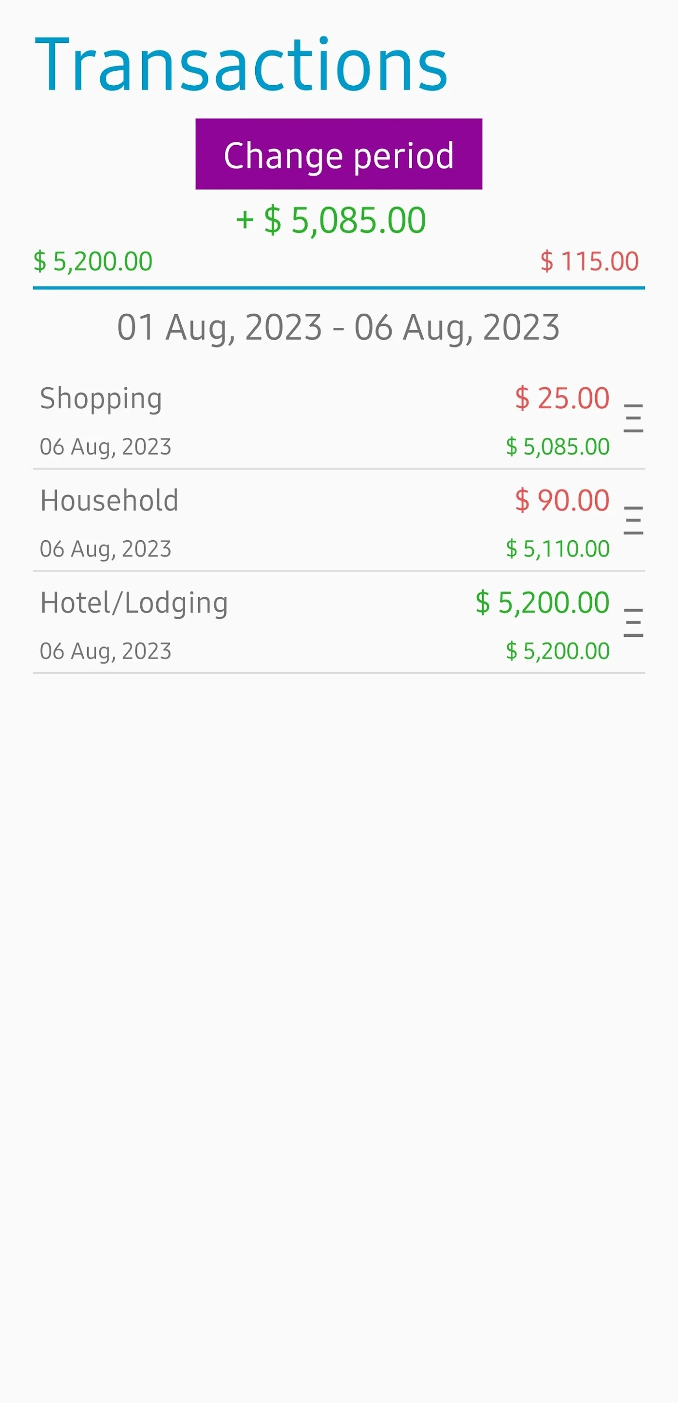 Home Budget Manager Sync | Indus Appstore | Screenshot