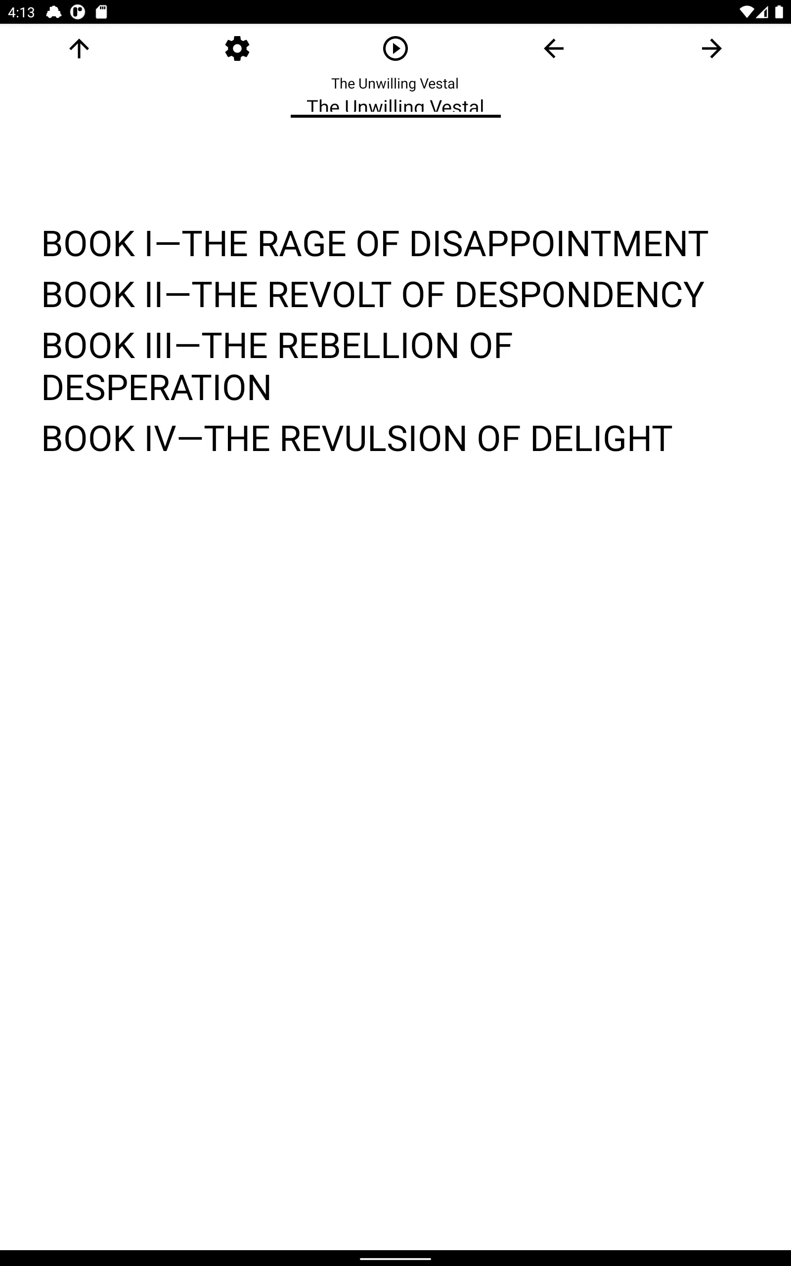 Book, The Unwilling Vestal | Indus Appstore | Screenshot