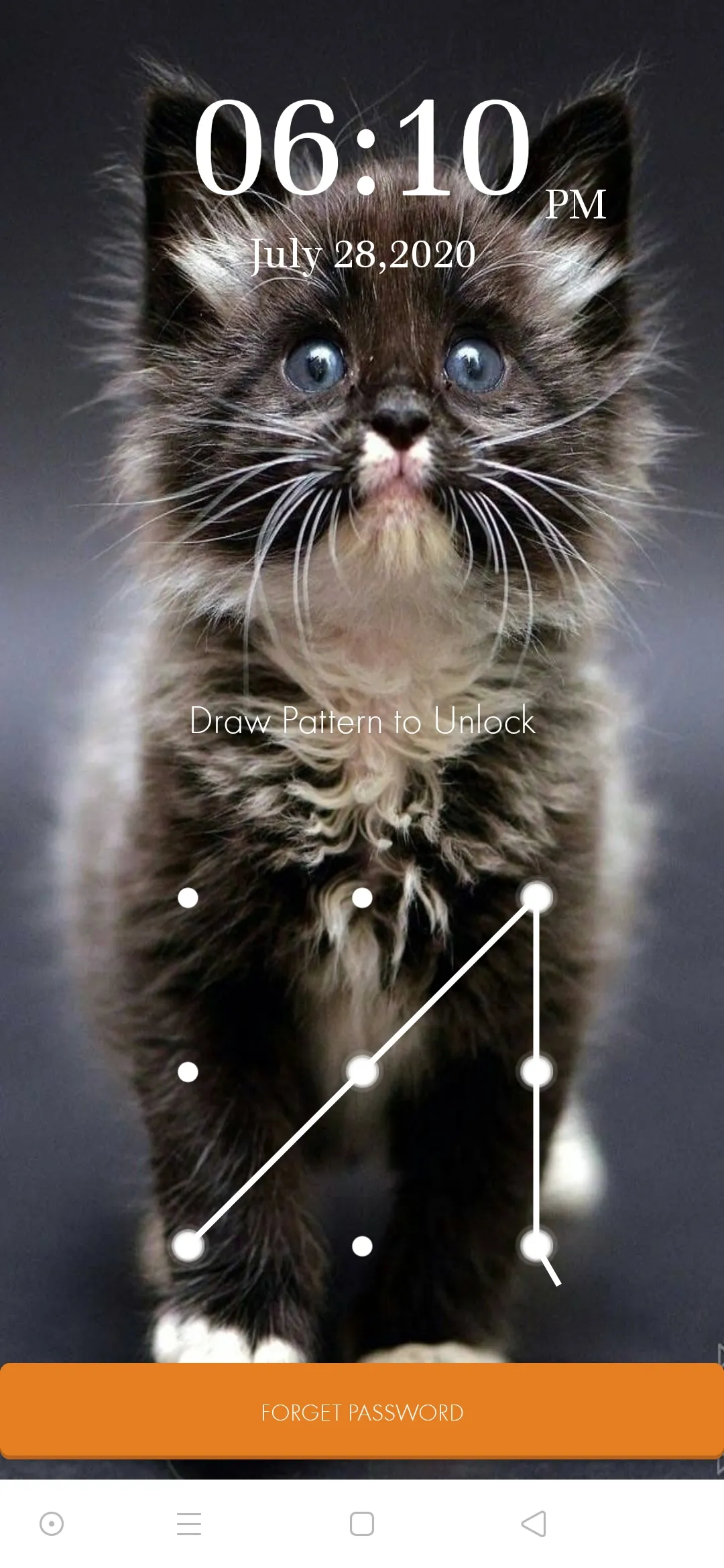 Kitty Cat Pattern Lock Screen | Indus Appstore | Screenshot