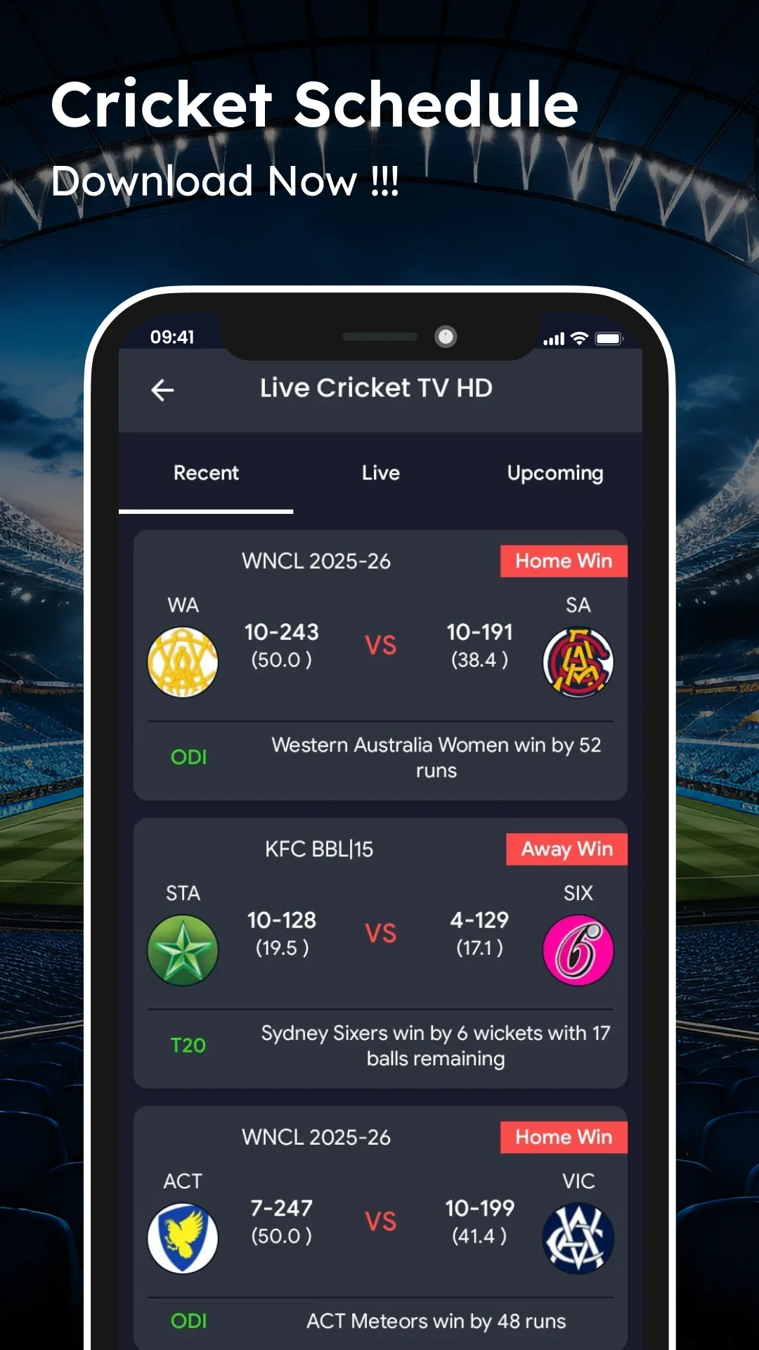 Live Cricket TV HD | Indus Appstore | Screenshot