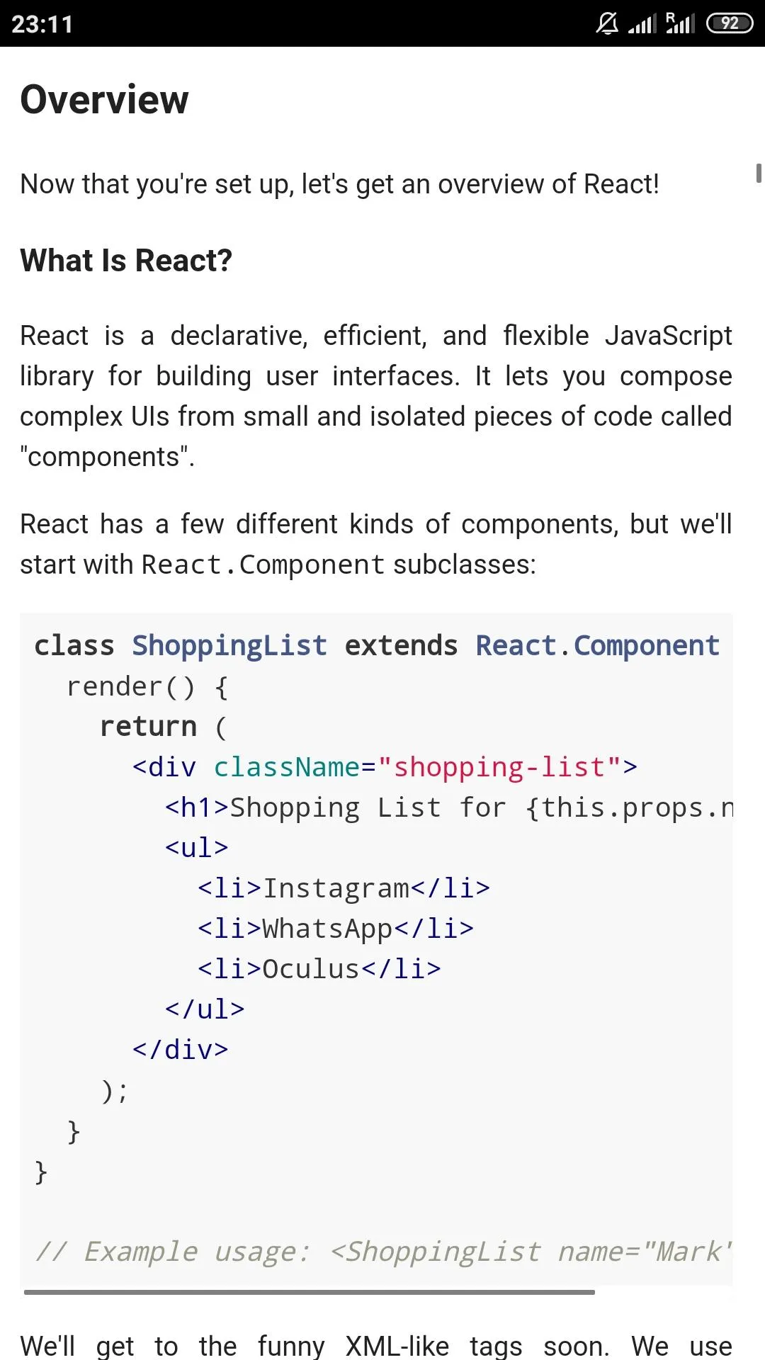 React 16.13 Docs | Indus Appstore | Screenshot