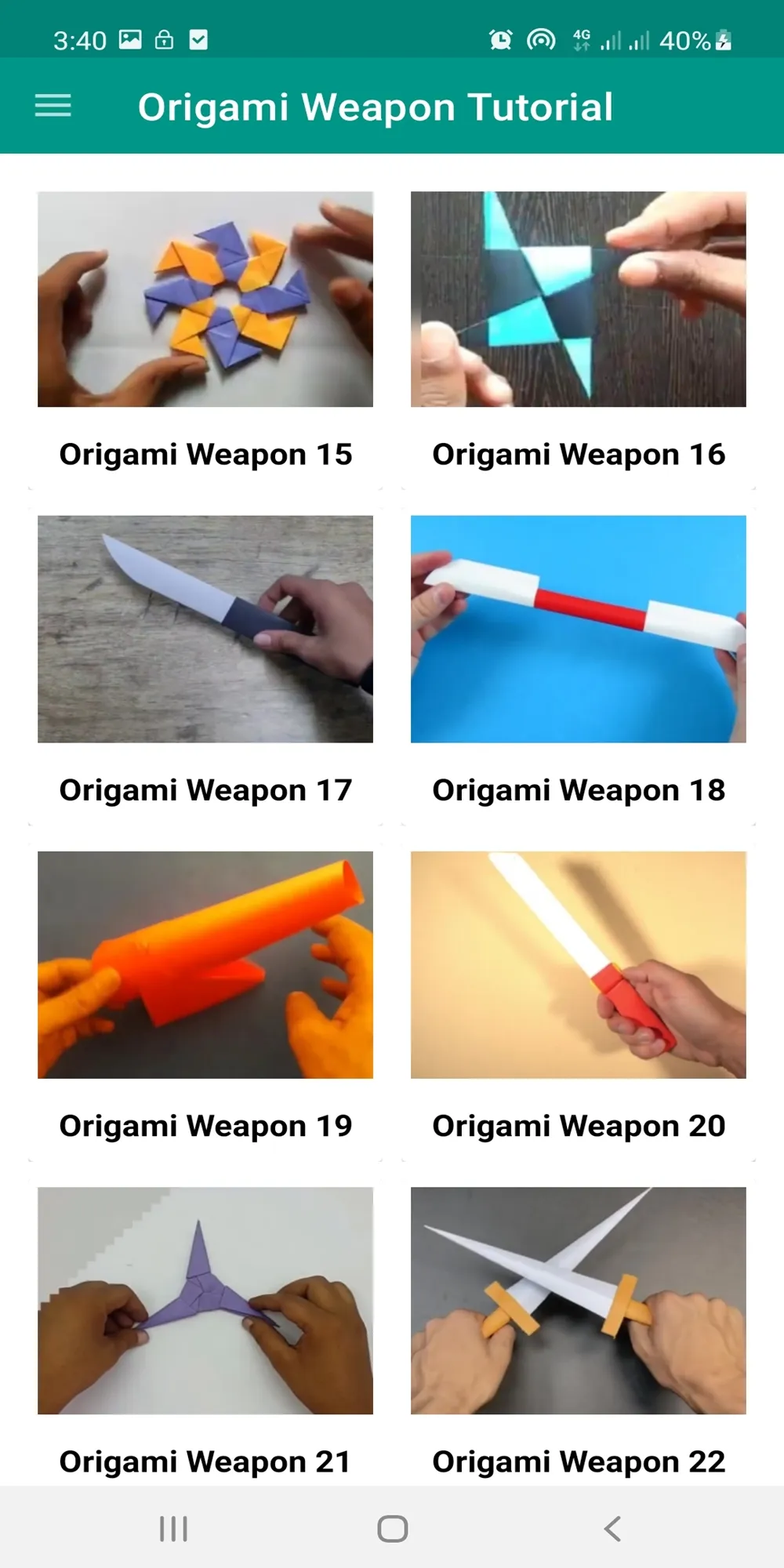 Weapons Paper Origami Easy | Indus Appstore | Screenshot