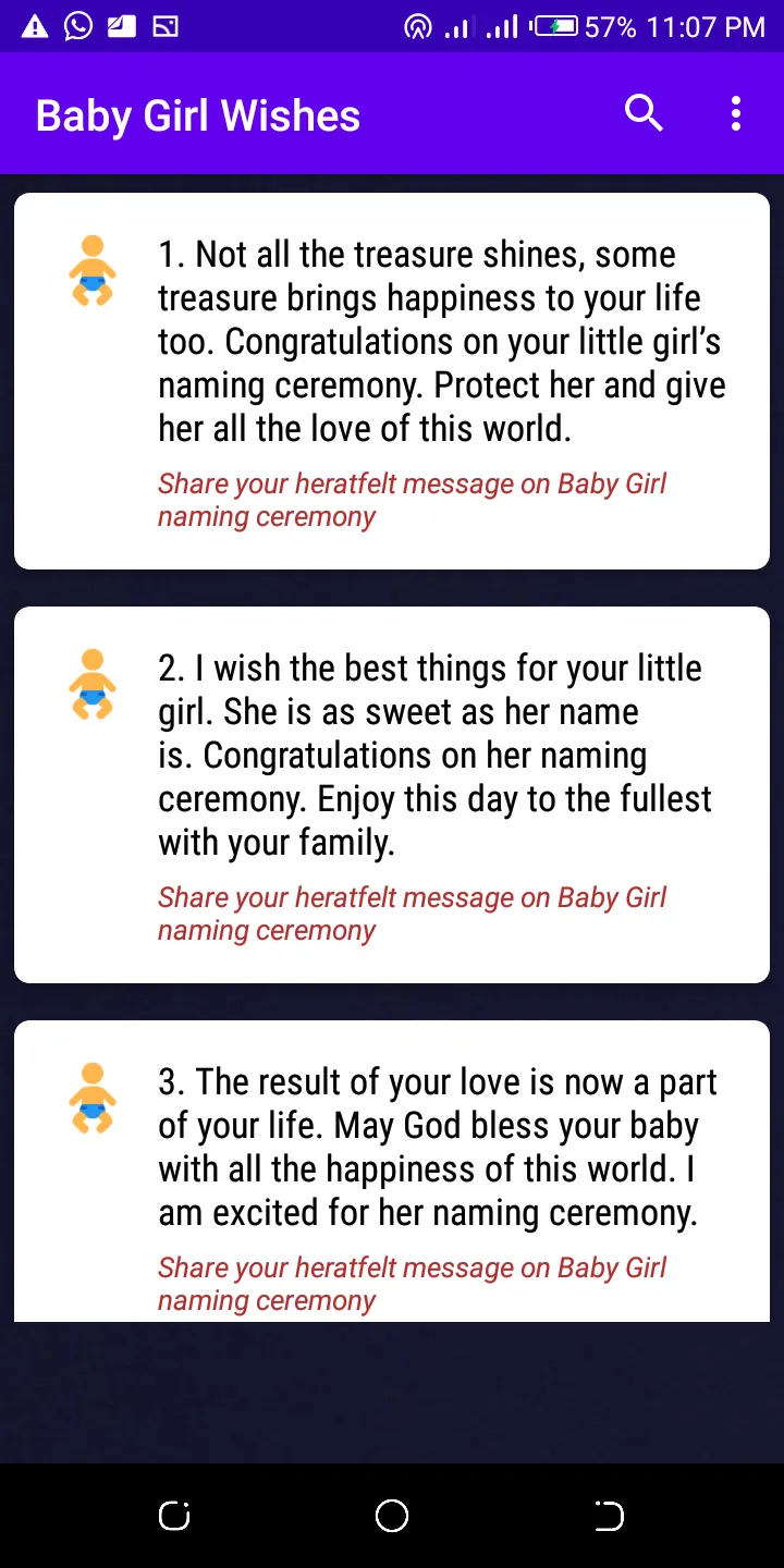 Baby Naming Ceremony Wishes | Indus Appstore | Screenshot