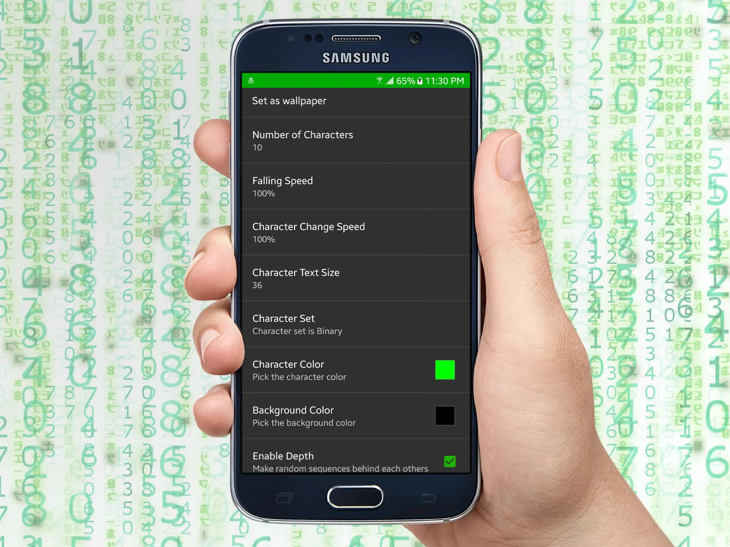 Matrix Code Live Wallpaper | Indus Appstore | Screenshot