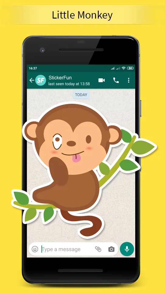 Funny Little Monkey Stickers | Indus Appstore | Screenshot