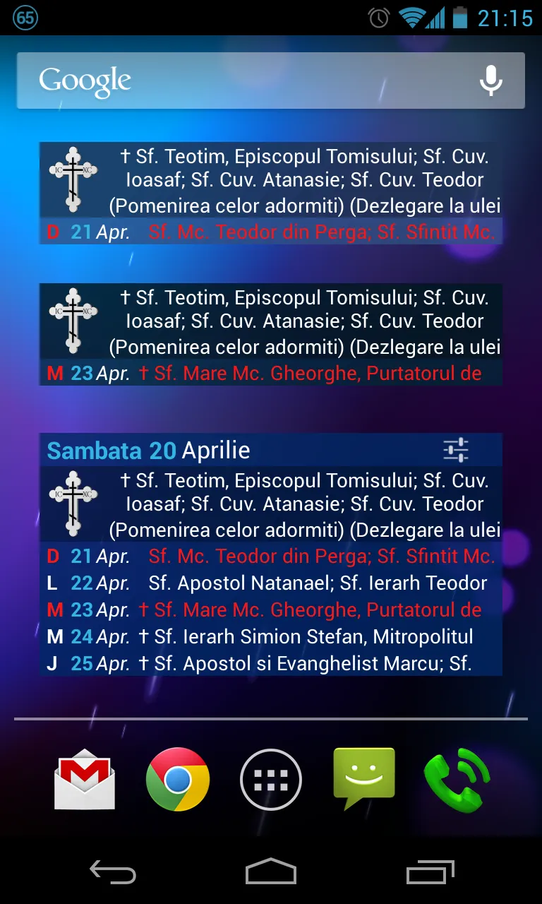 Calendar Ortodox cu Widget | Indus Appstore | Screenshot