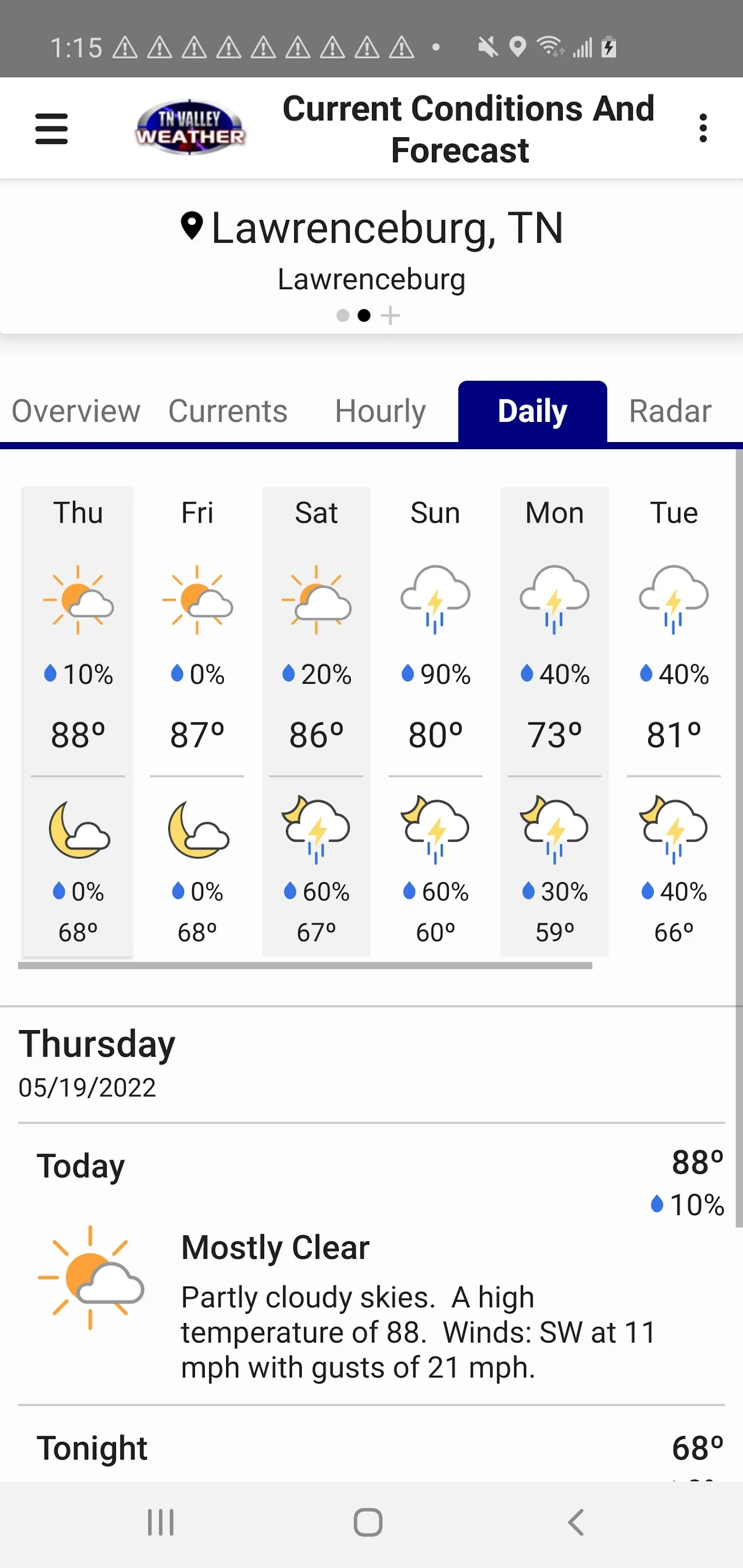 Tennessee Valley Weather | Indus Appstore | Screenshot