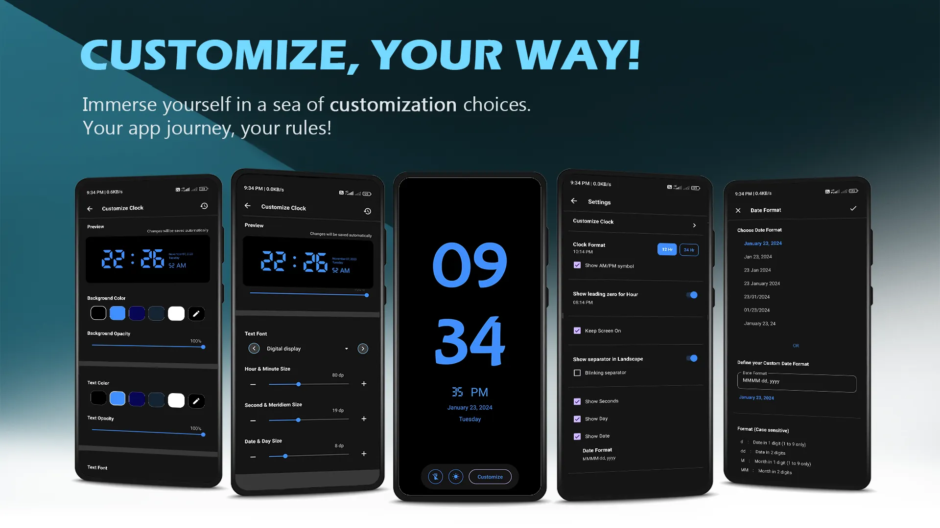 Huge Digital Fullscreen Clock | Indus Appstore | Screenshot