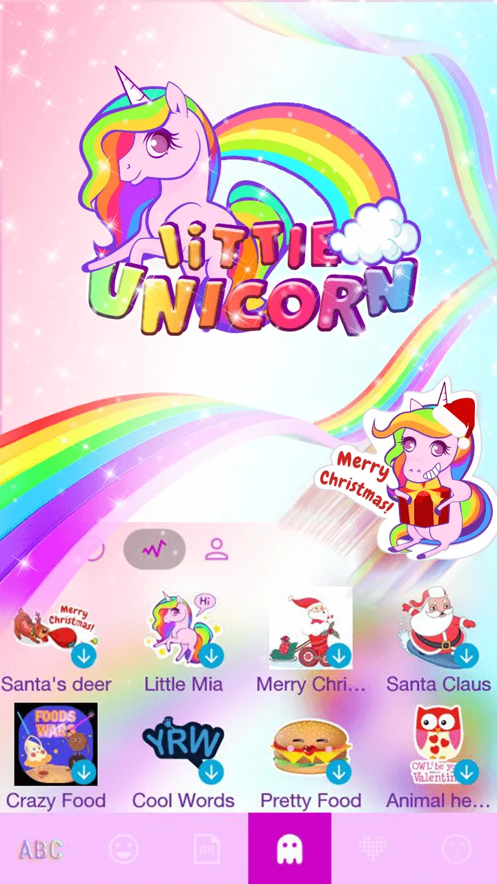 Keyboard - Colorful Unicorn Th | Indus Appstore | Screenshot