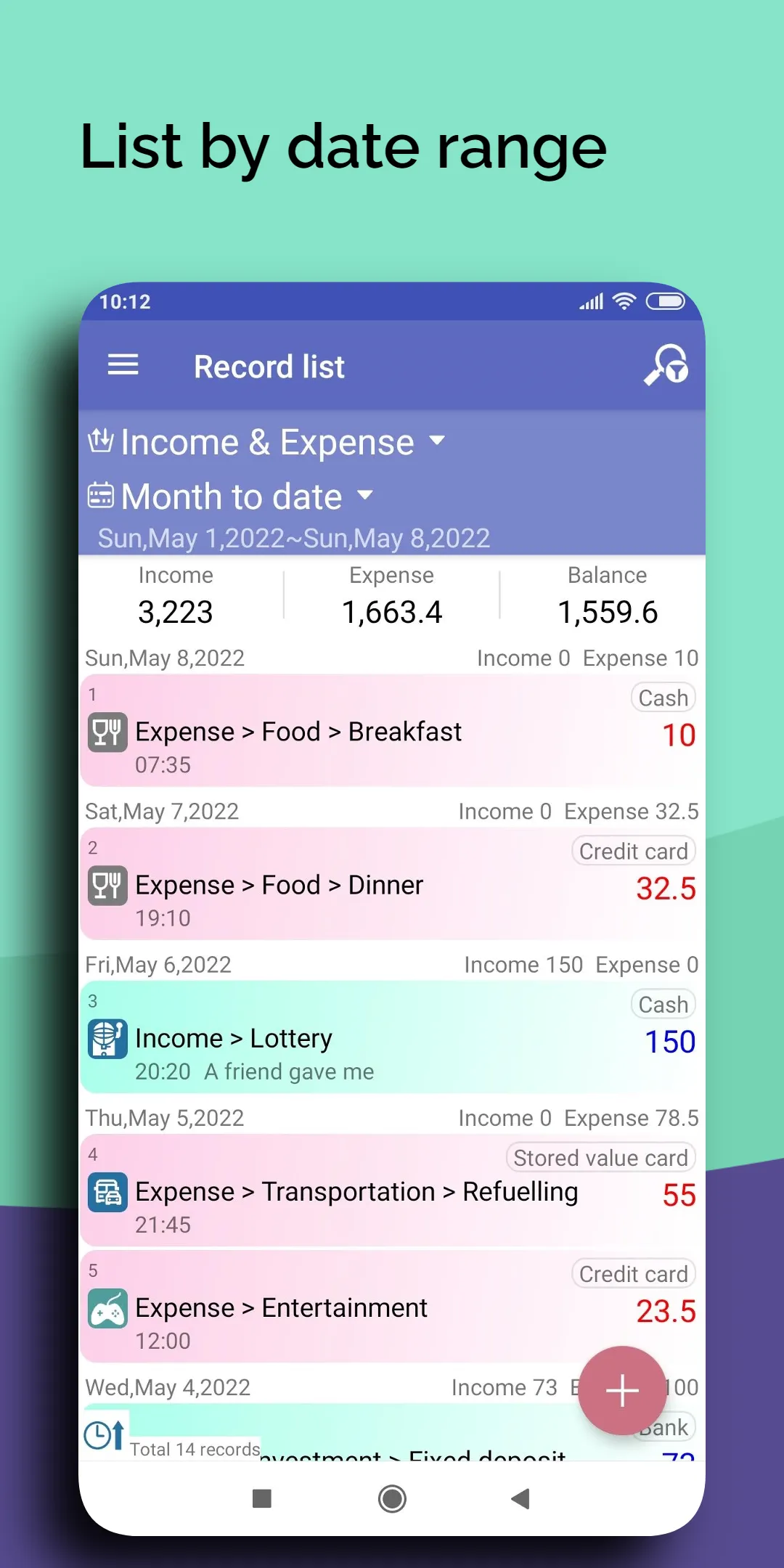 MyMoneyLog - Expenses, Budgets | Indus Appstore | Screenshot