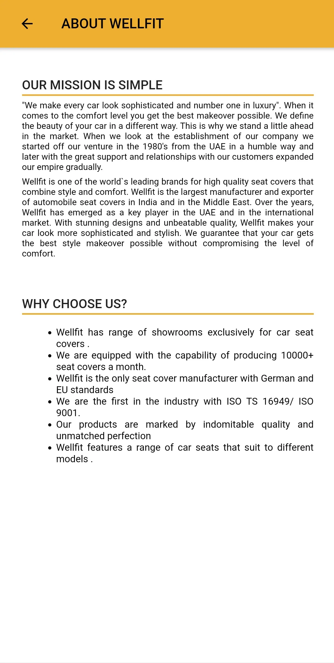 Wellfit Seat Covers | Indus Appstore | Screenshot