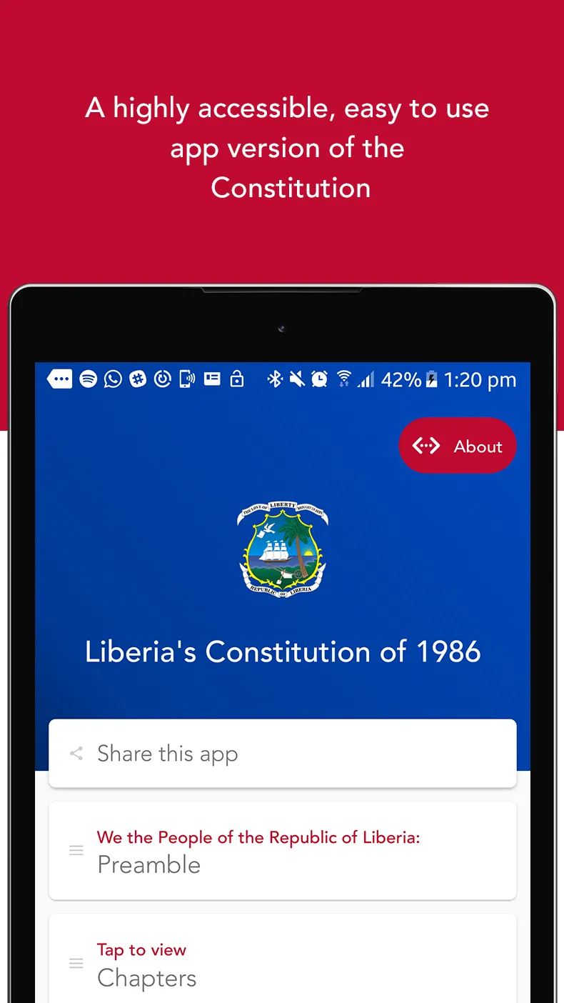 1986 Constitution of Liberia | Indus Appstore | Screenshot