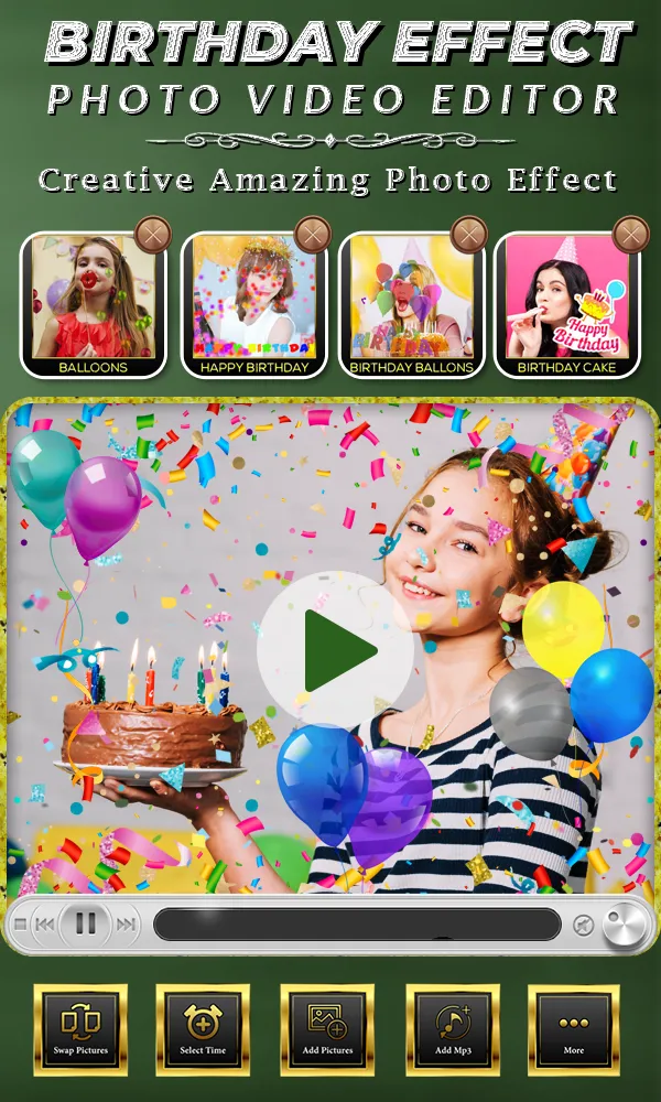 Birthday Photo Effect Video | Indus Appstore | Screenshot