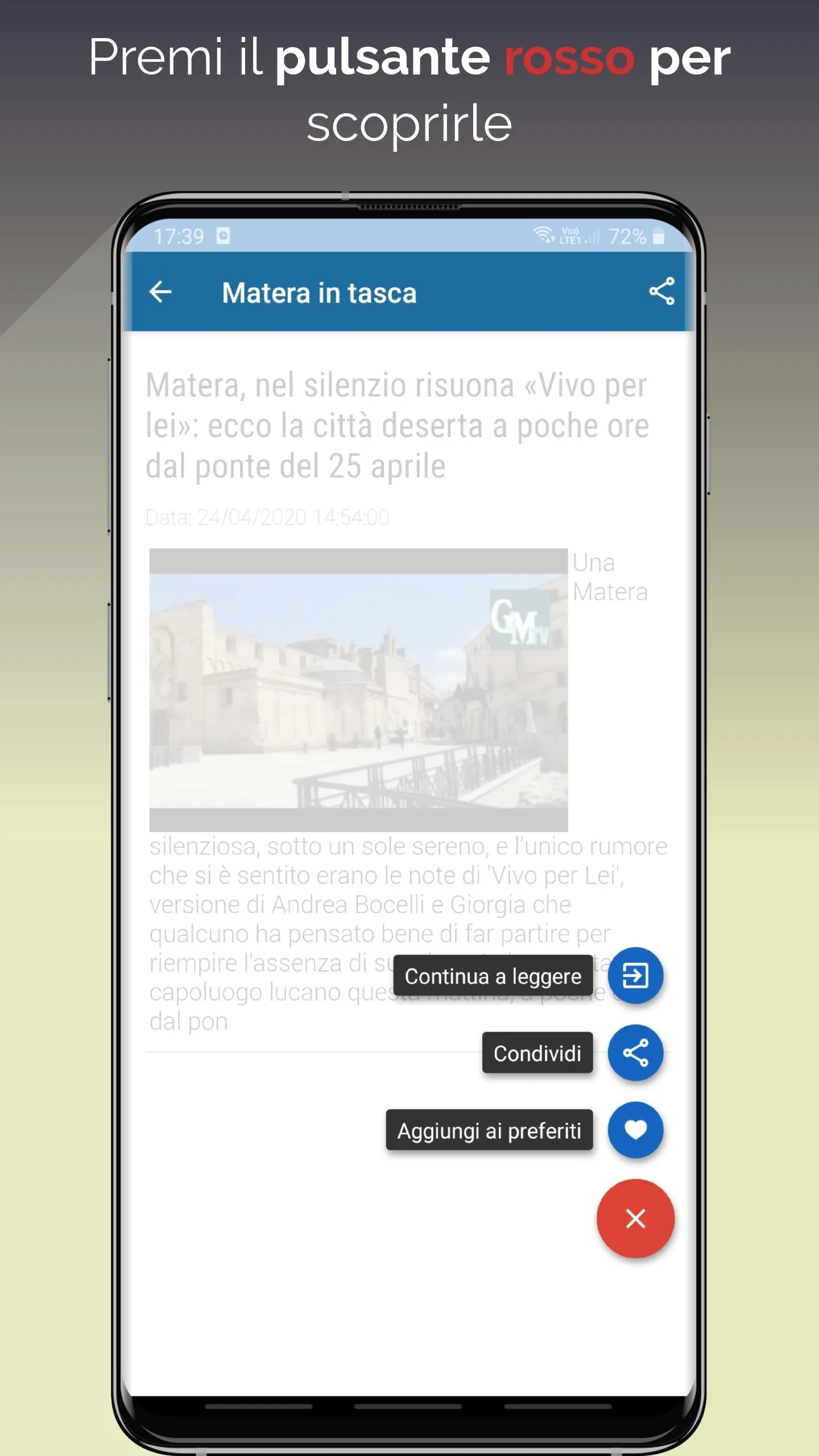 Matera in Tasca    Notizie|Eve | Indus Appstore | Screenshot