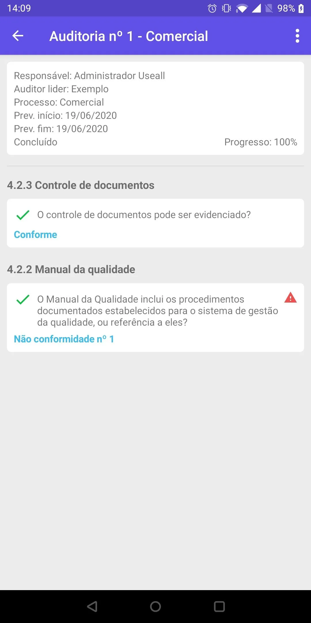 DOO - Gestão da Qualidade | Indus Appstore | Screenshot