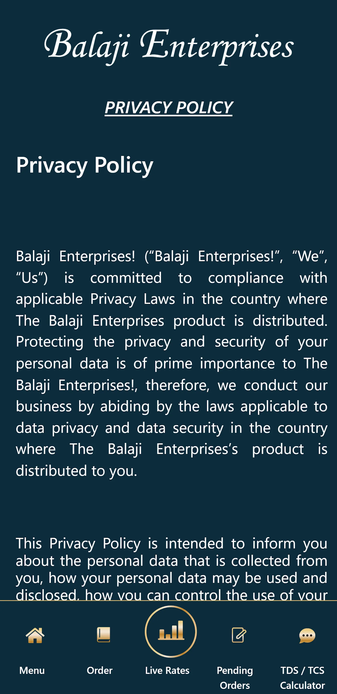 Balaji Enterprises | Indus Appstore | Screenshot