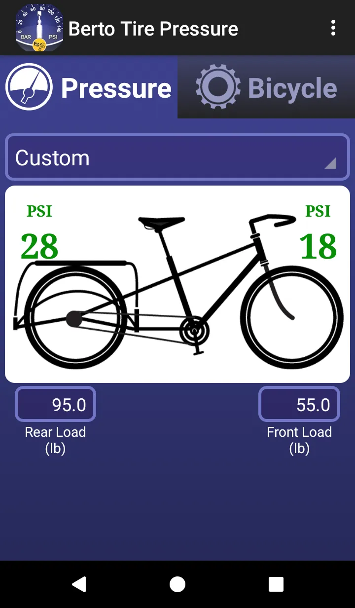 Bicycle Tire Pressure Demo | Indus Appstore | Screenshot