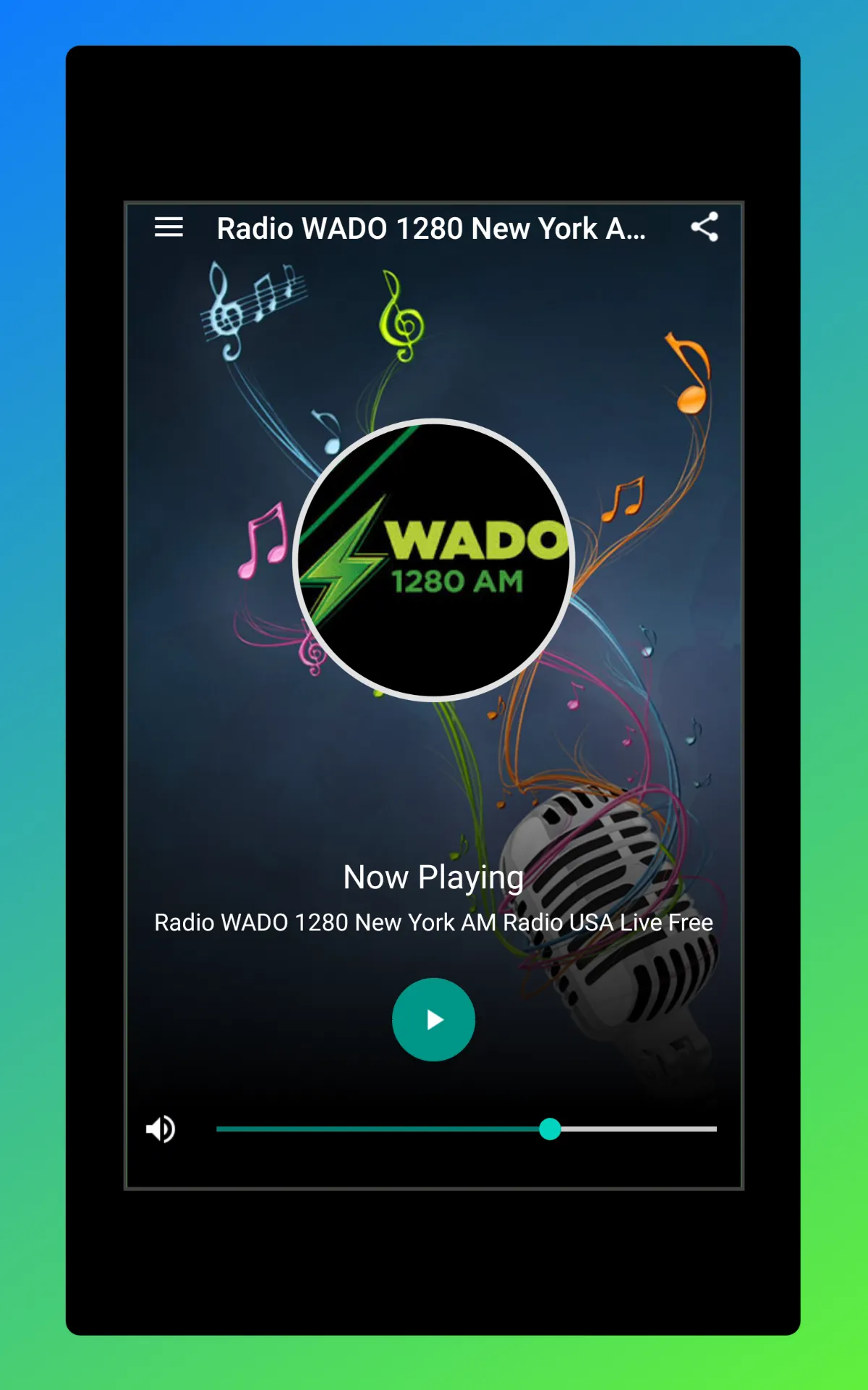 Radio WADO 1280 AM USA Online | Indus Appstore | Screenshot