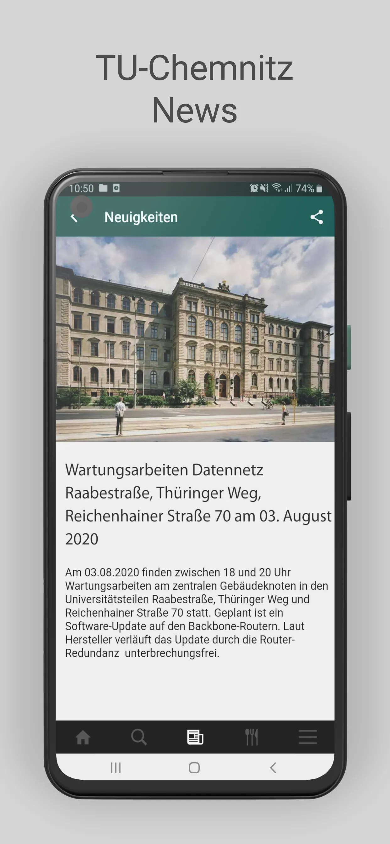 TU Chemnitz | Indus Appstore | Screenshot