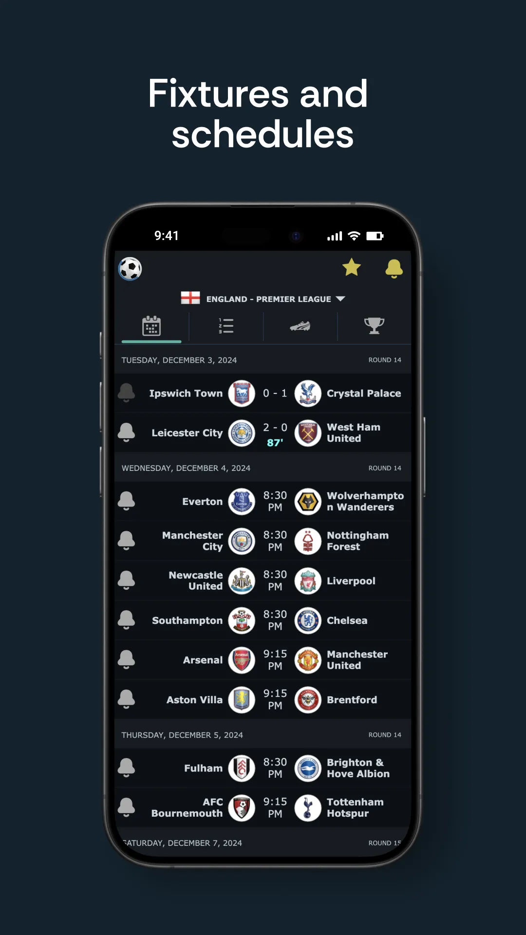 Football Live Scores | Indus Appstore | Screenshot