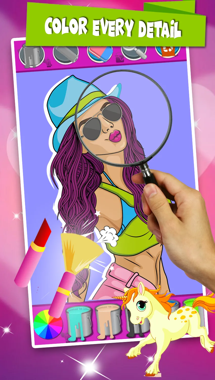 Beauty Coloring Pages Game | Indus Appstore | Screenshot