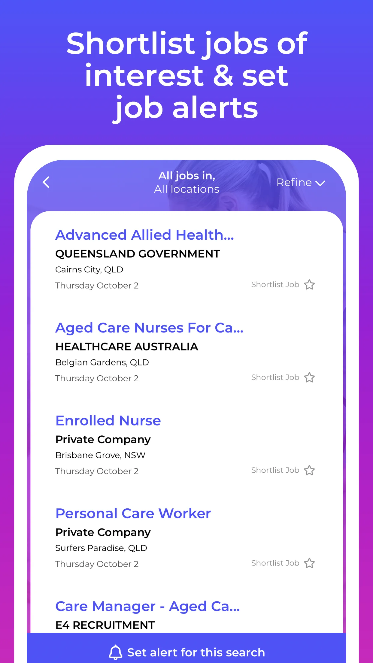 Aged Care Jobs Australia | Indus Appstore | Screenshot