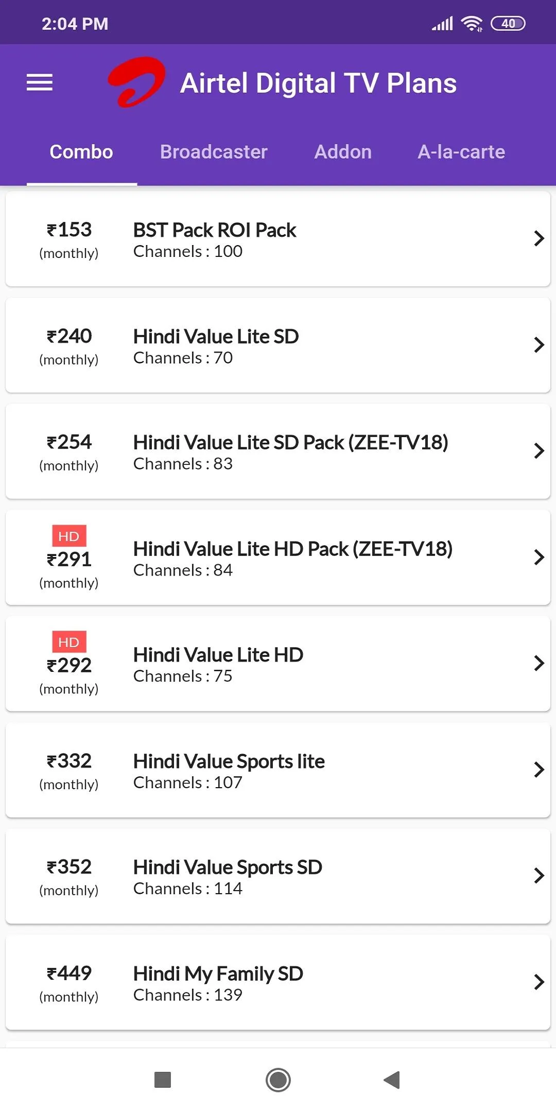 Mobile, DTH, Broadband Plans | Indus Appstore | Screenshot