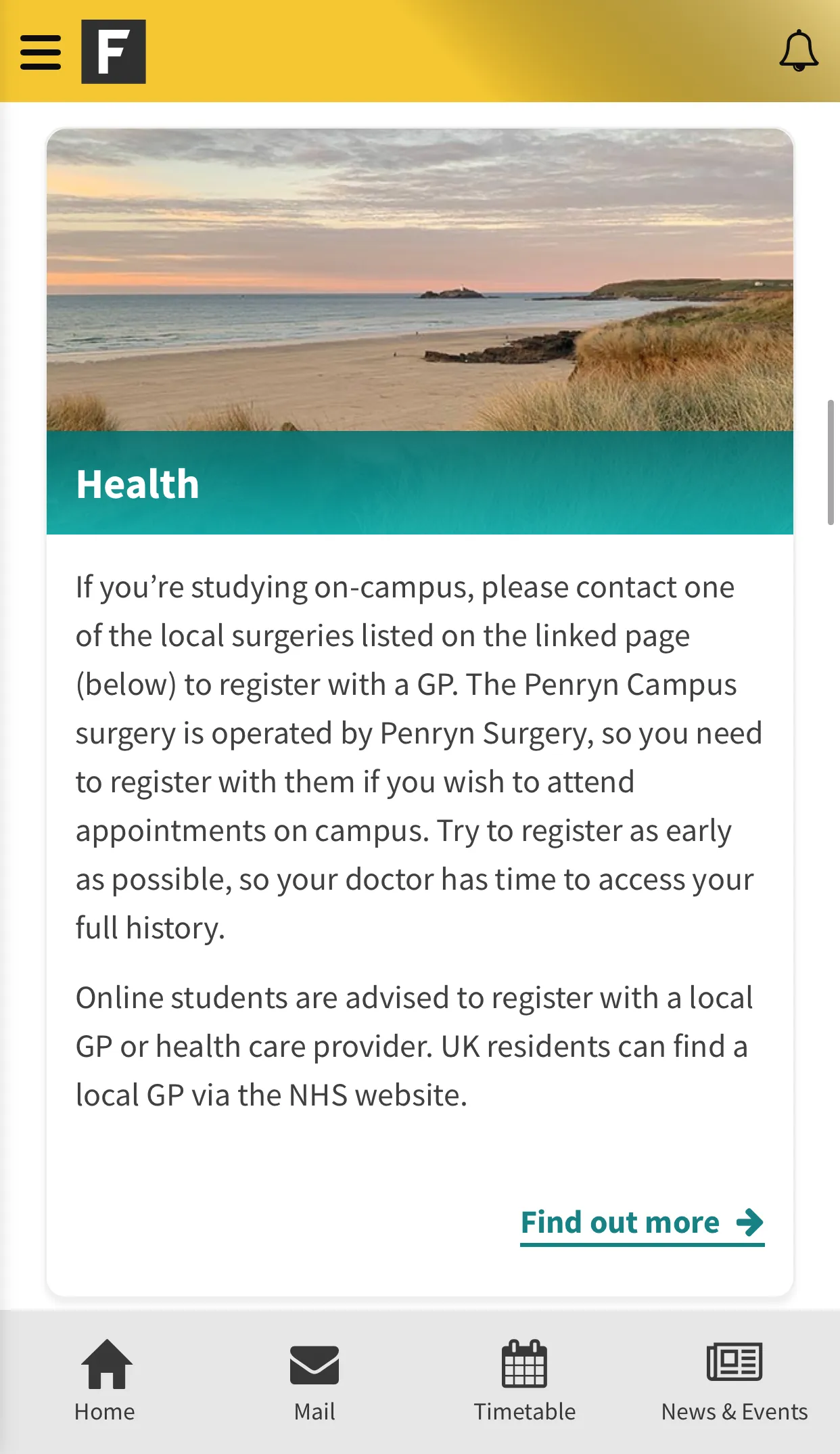 Falmouth University App | Indus Appstore | Screenshot