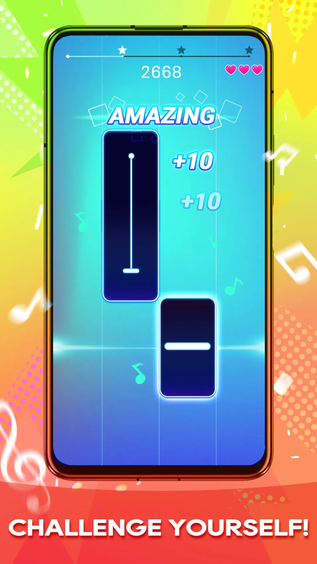 Piano Music Heart: Pop Tiles | Indus Appstore | Screenshot